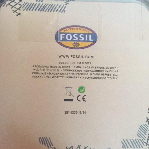 Fossil Watch chronograph leather w/ crystals - Picture 6 of 6